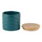 DII Teal Matte Retro Vine Texture Ceramic Canister (Set of 3)